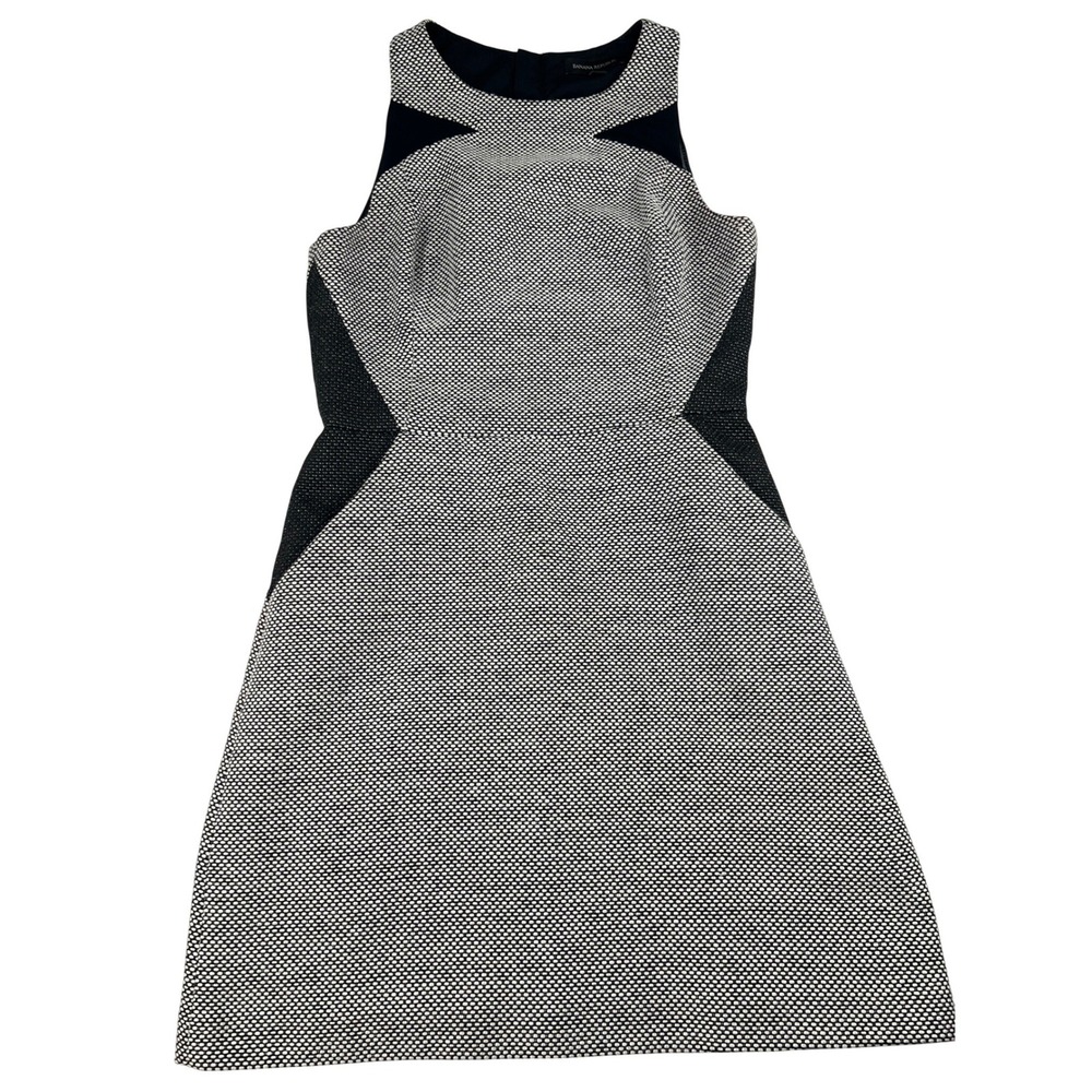 Banana Republic Black White Textured Geometric Sheath‎ Dress Size 6